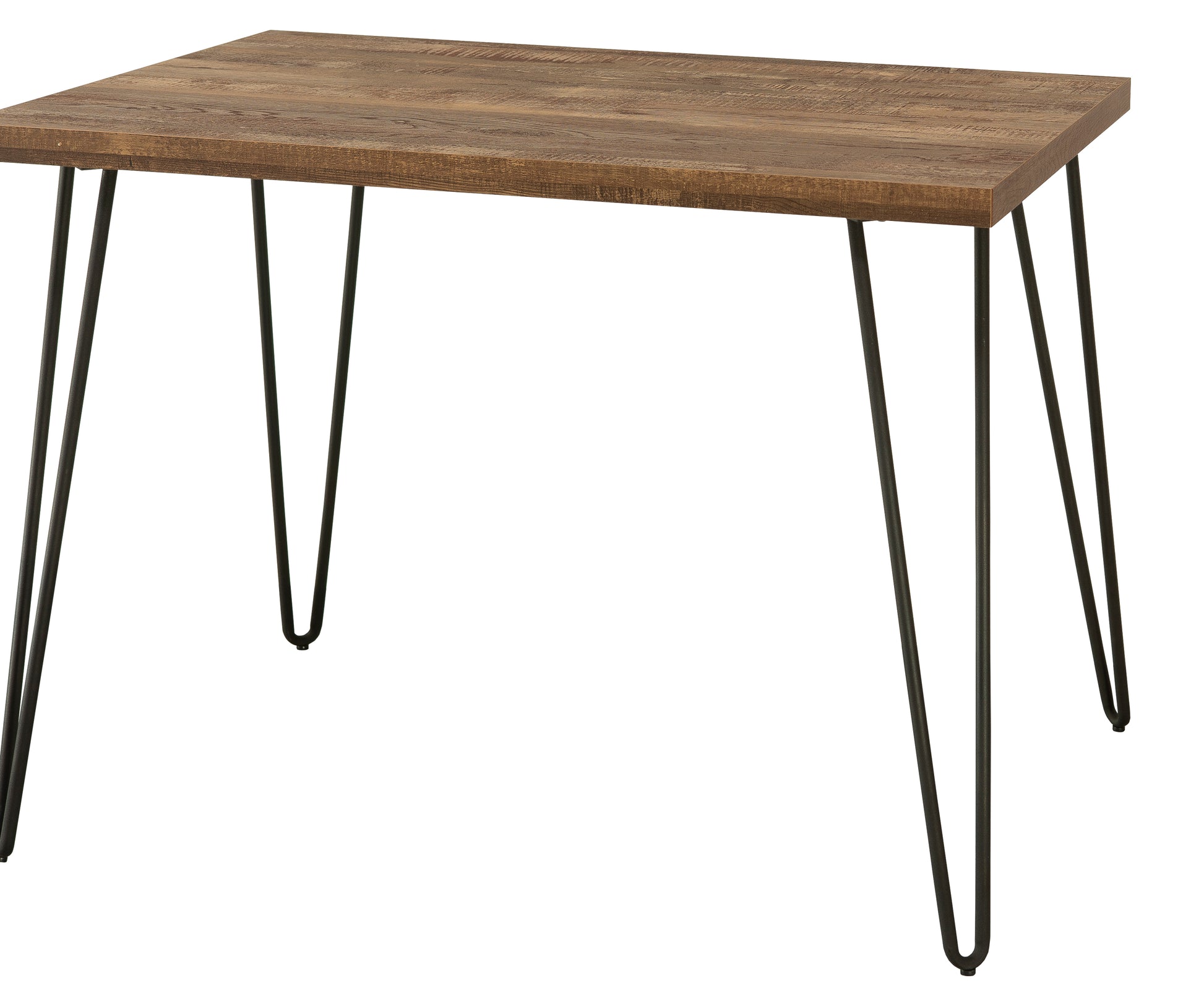 Rustic Oak Desk Taupe Mdf Metal