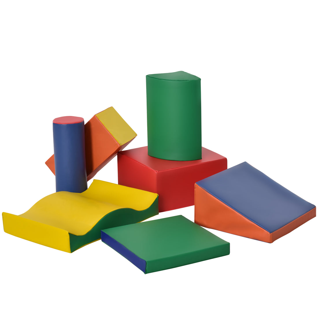 Soozier 7 Piece Soft Play Blocks Kids Climb And Crawl Gym Toy Foam Building And Stacking Blocks Non Toxic Learning Play Set Educational Software Activity Toy Brick Baby Soft Climbing Block Colorful Plastic