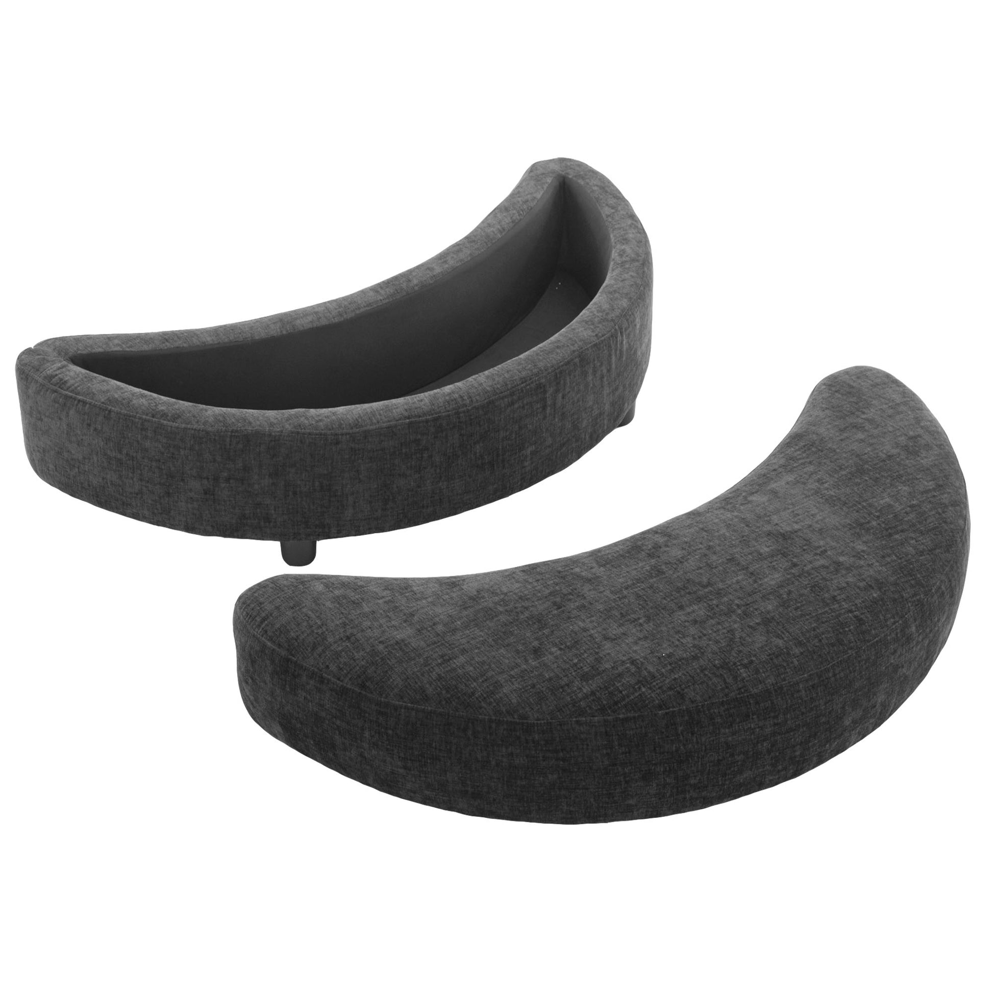 Orisfur. 360 Swivel Accent Barrel Chair With Storage Ottoman & 4 Pillows, Modern Chenille Leisure Chair Round Accent For Living Room, Gray Gray Foam Chenille