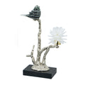 Aluminum Candle Holder With Marble Stand, 8X5X15