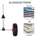 Soozier Universal Kayak Cart, Trolley Trailer Kayak Wheels With Strong Aluminum Frame, Adjustable Width Crossbar, & Large Tires Black Silver Aluminum
