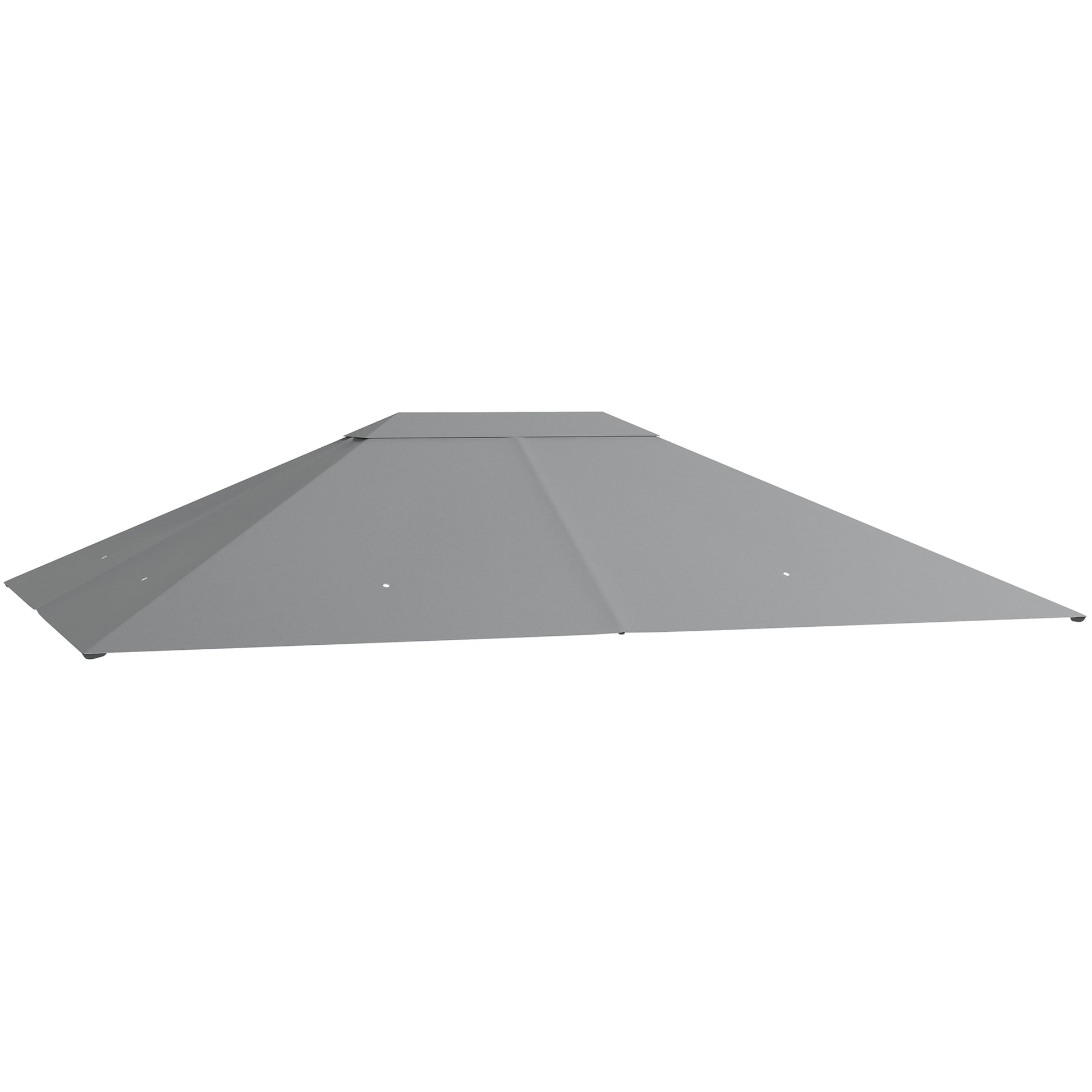 Outsunny 10' X 13' Gazebo Canopy Replacement, Outdoor Gazebo Cover Top Roof Replacement With Vents And Drain Holes, Top Cover Only , Light Gray Gray Polyester