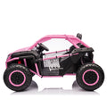 24V Two Seater Kids Ride On Utv W Parents Control,20In Seat Width,400W Super High Power,Four Wheel Suspension,Bluetooth,Mp3,Usb,Led Light,Horn,Rear Storage Space,Speeds 3.73 4.97Mph For Kids Aged 3