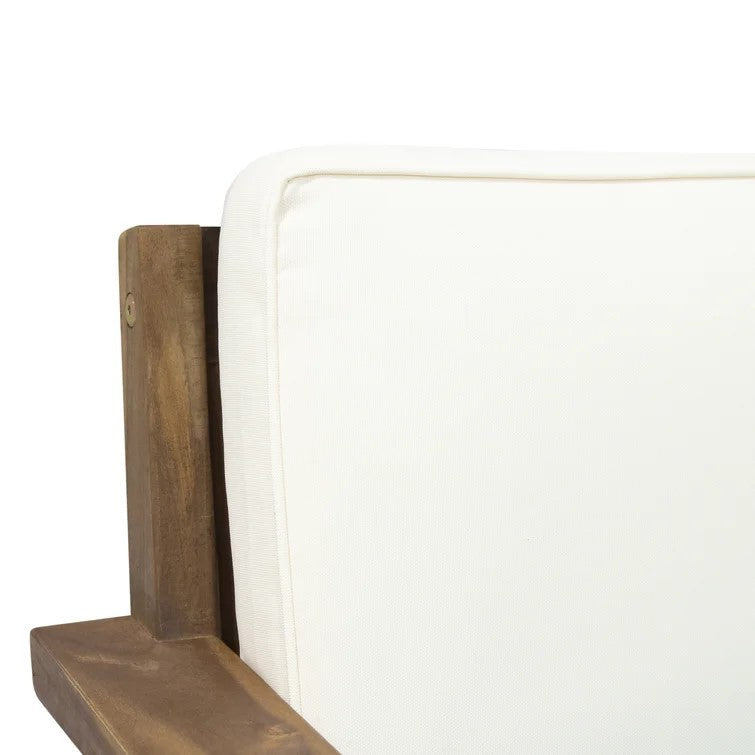 Santa Ana Club Chair Cream Acacia Wood