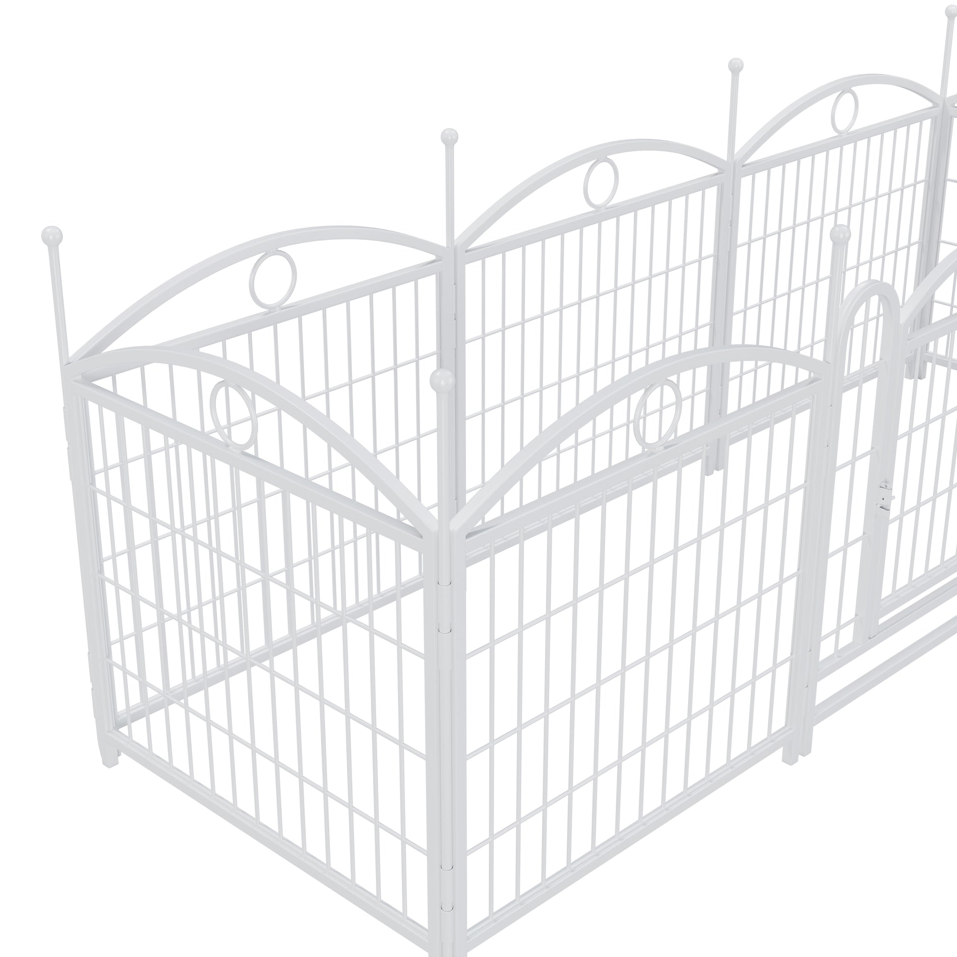 Dog Playpen Indoor 24 Inch 8 Panels Metal Dog Pen Pet Dog Fence Outdoor Exercise Pen With Doors, Heavy Duty Dog Fence Puppy Pen For Large Medium Small Dogs Indoor Outdoor Foldable Pet Exercise Pen