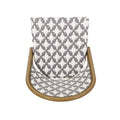 French Bistro Chair White Gray Rattan