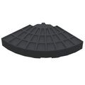 Outsunny 4 Pieces Round Patio Umbrella Base, Cantilever Offset Outdoor Umbrella Weights, 52 Liters Capacity Water Or 112 Lbs Capacity Sand Plates Set, Black Black Hdpe