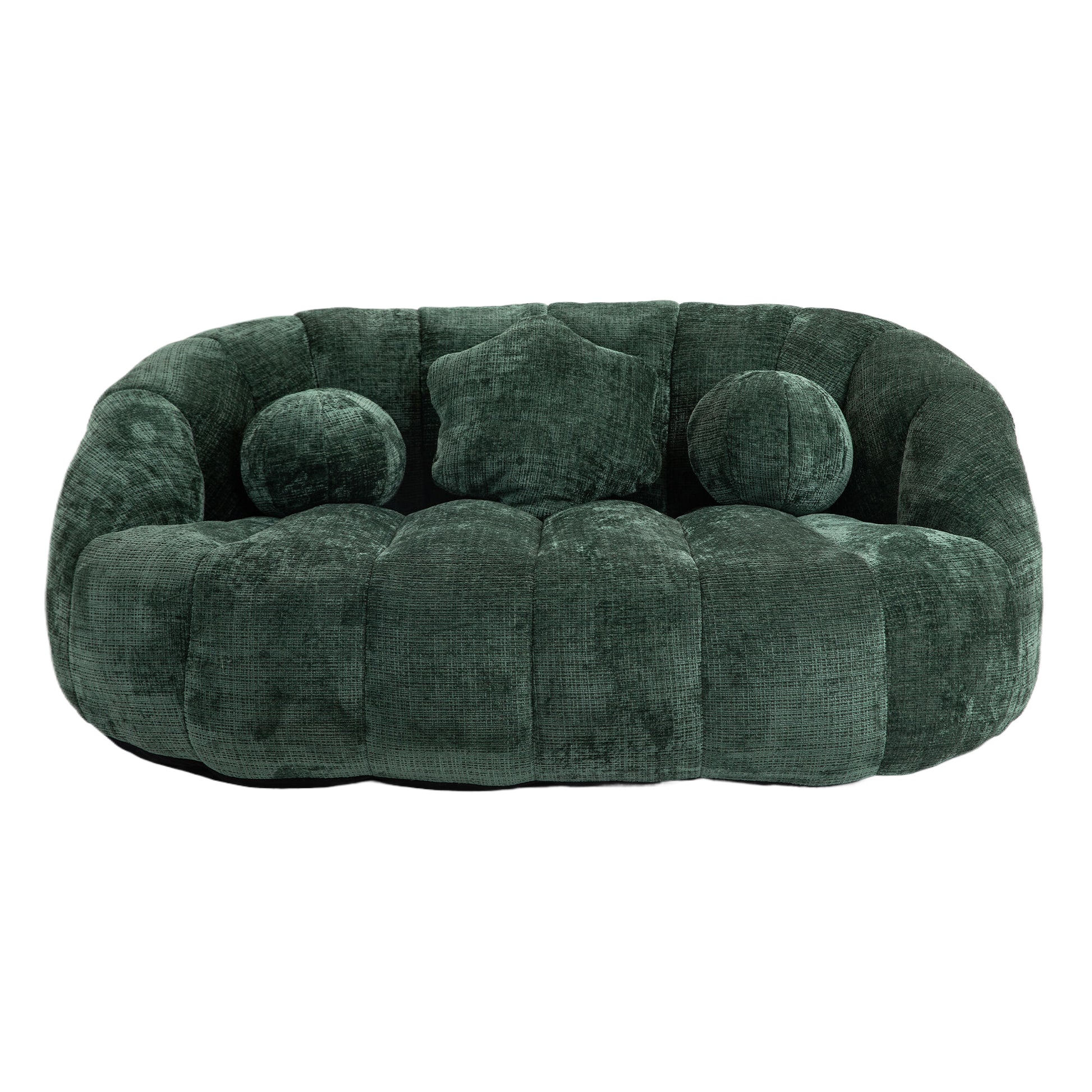 Coolmore Bean Bag Sofa Lazy Sofa Durable Comfort Lounger High Back Bean Bag Chair Couch For Adults And Kids, Indoor & Outdoor, Accent Floor Soft Lounge Chair Emerald Chenille Emerald Primary Living