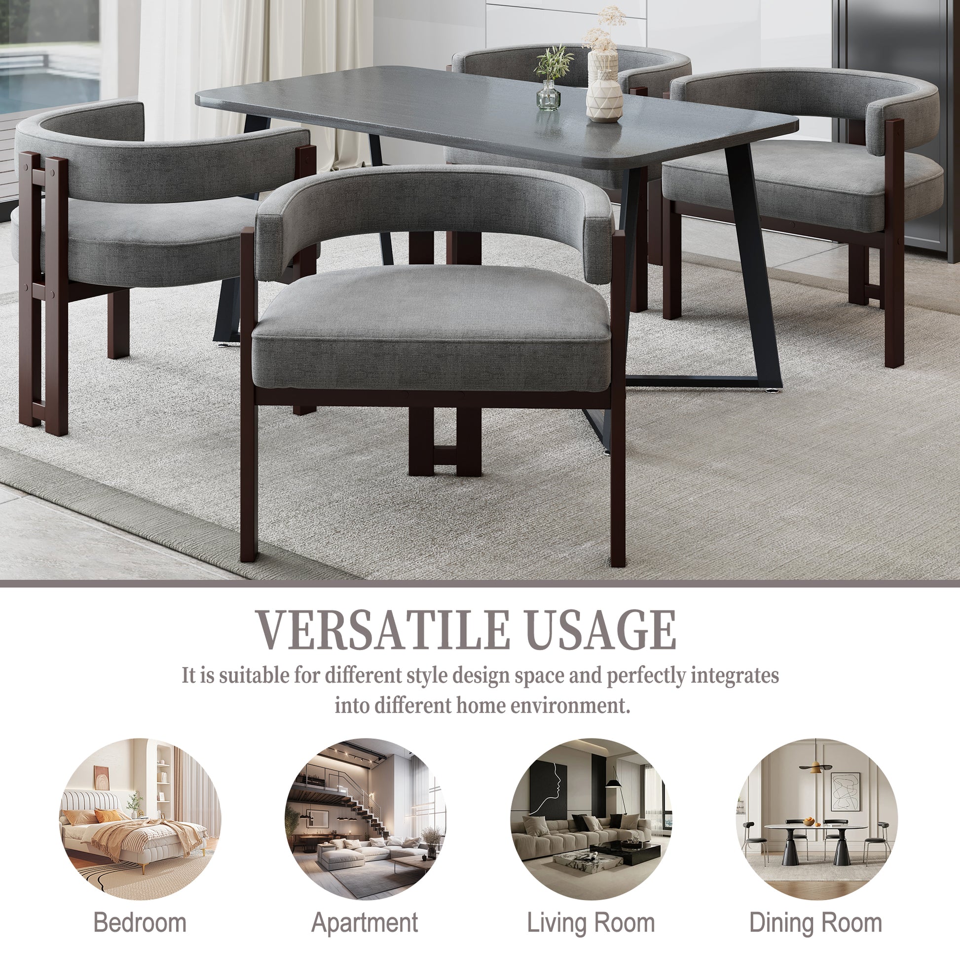 Coolmore Modern Accent Chair Teddy Upholstered Armchair With Open Back 3 Legs Barrel Dining Chair Comfy Side Chair For Living Room Bedroom Dining Room Set Of 2 Gray Gray Primary Living Space Foam