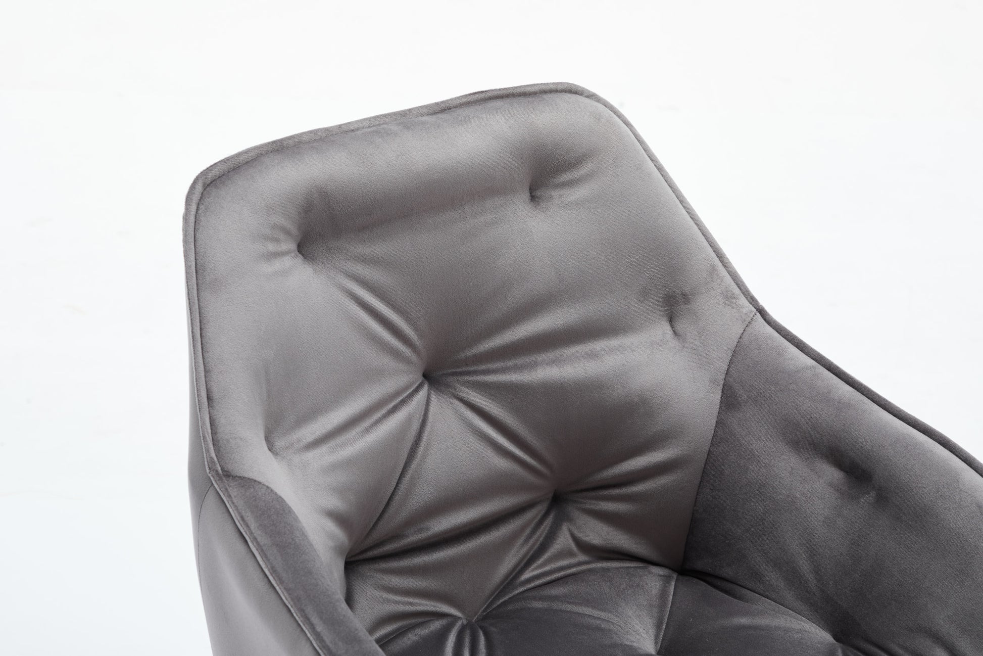 Elegent Velvet Office Chair With Wheels, Makeup Vanity Chair Height Adjustable For Teens Women Girls, Comfy Swivel Modern Leisure Armchair For Home Office, Bedroom, Study And Vanity. Gray Gray Primary Living Space Luxury,Modern Foam Iron