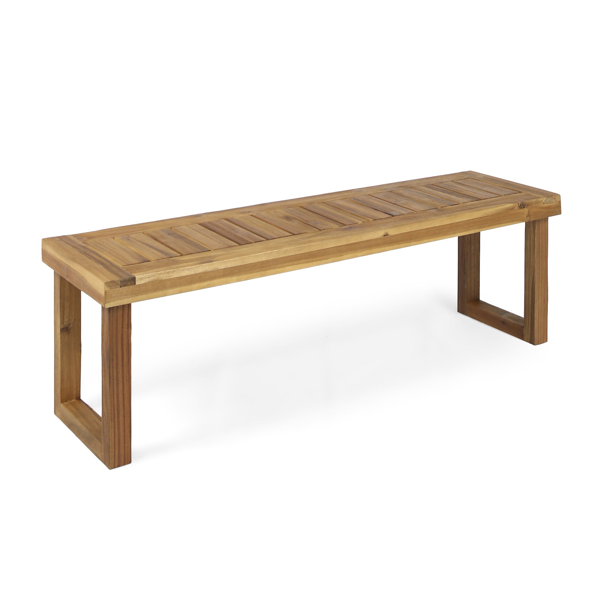 Nestor Bench Set Of 2, Natural Natural Acacia Wood