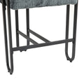 Coolmore Bar Stools Set Of 2, Modern Bar Stool With Back, Black Metal Frames, Upholstered Bar Stools For Kitchen Island, Pub, Club Gray Chenille Gray Foam Chenille