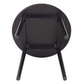 Black Round Table, All Solid Wood, Can Sit 2 4 People Diameter 31.5 Inches Black Solid Wood