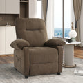 Recliner Chair With Message And Heater, Recliner Chair For Adult, Manual Control Message Chair Brown Steel