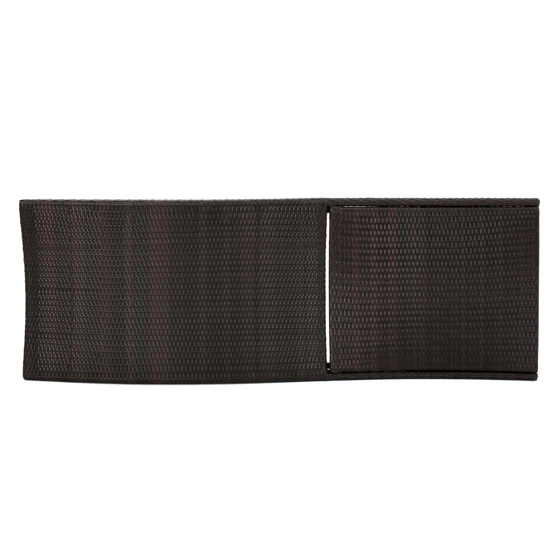 Salem Pe Wicker Chaise Lounge Brown Pe Rattan Iron