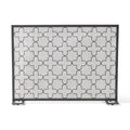 Fire Screen Black Silver Iron