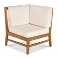 Perla 5 Pcs Sofa Set, Cream Cream Acacia Wood