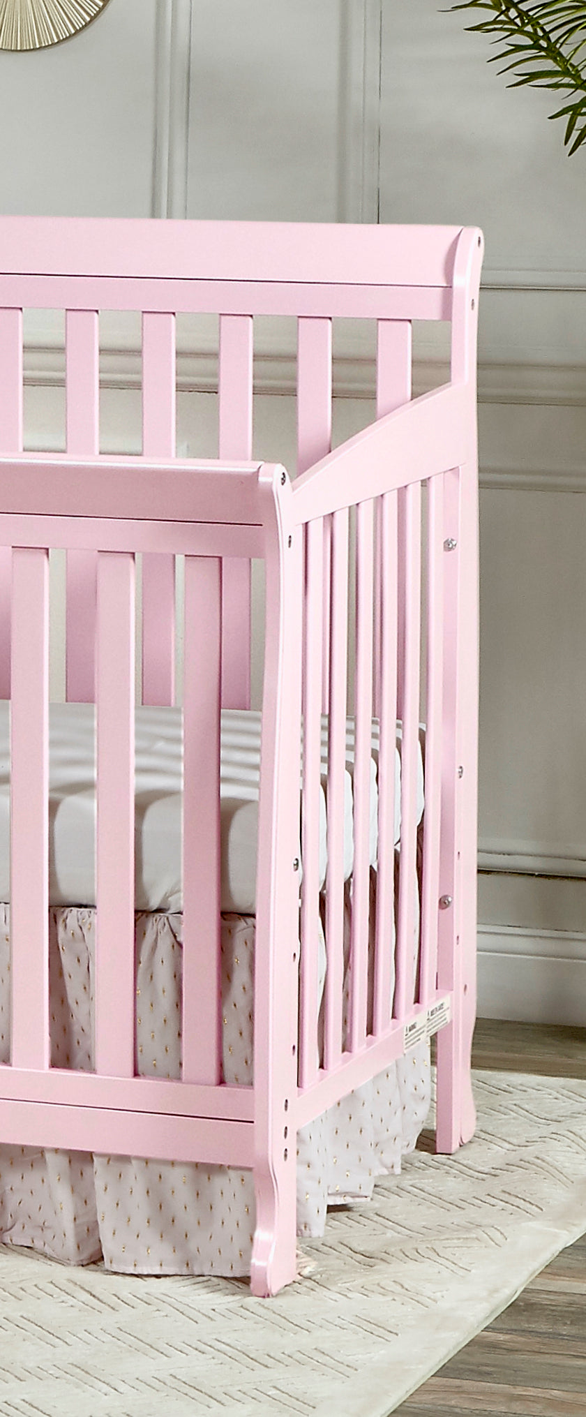 Riley Toddler Guard Rail Pink Pink Wood