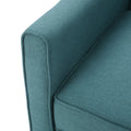 Teal Linen Push Back Chair For Elegant Home D Cor Teal Fabric