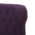 Accented Push Back Recliner Chair With Rolled Arms In Plum, Enjoy Cocooning Comfort Plum Fabric