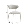 Kalam Light Gray Fabric Finish Side Chair Set Of 2 Gray Fabric