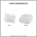 Comforter Mini Set Ivory King King Ivory Cotton