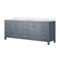 Dark Grey Double Bath Vanity 84 In. W X 22 In. D, With Cultured Marble Top Dark Grey Plywood Wood