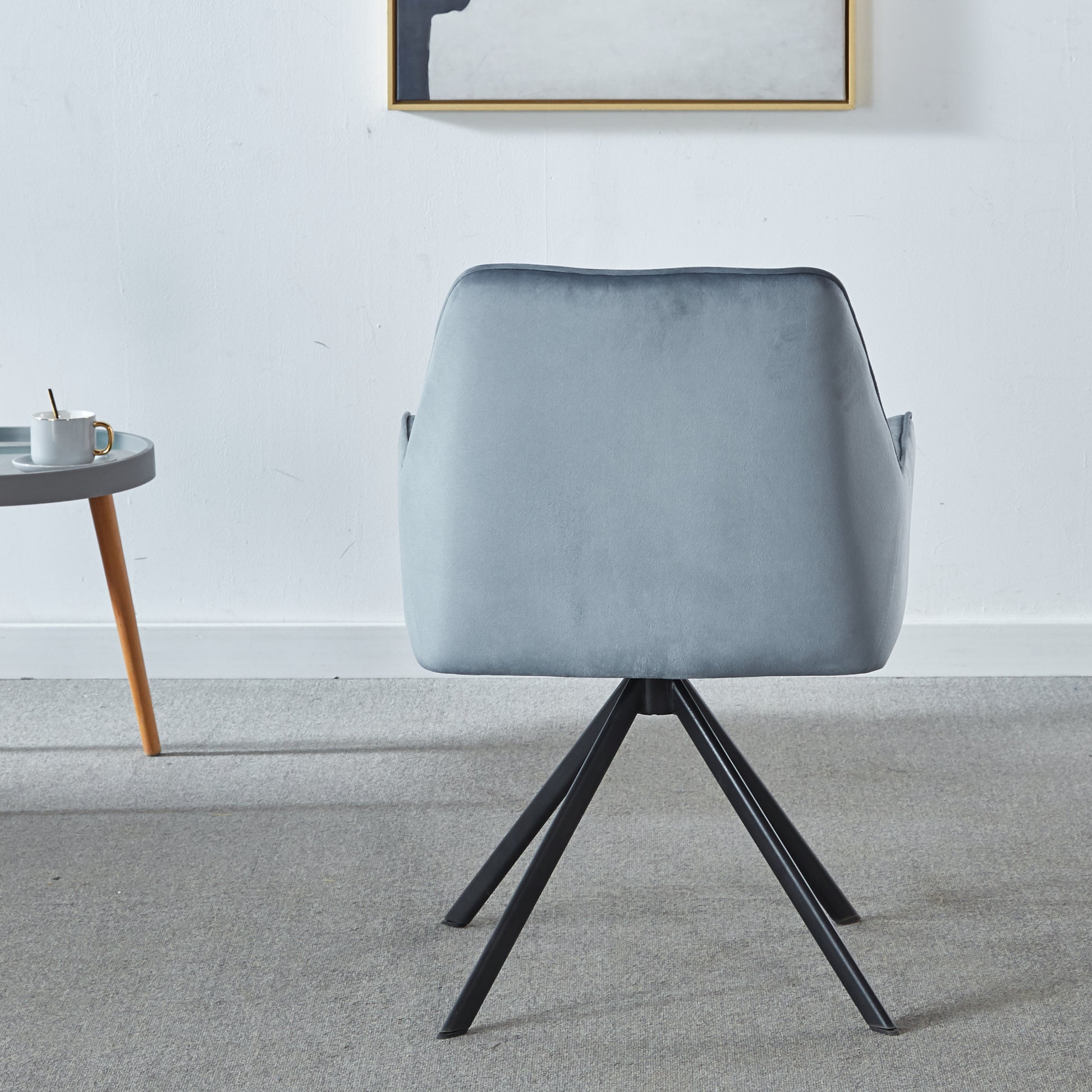 Accent Chair, Dining Chair Upholstered Backrest Seat Chairs For Home Kitchen Living Rooms Velvet Upholstered Contemporary Vanity Chair Blue Velvet