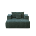 55 Inch Chenille Sponge Sofa Lounge Chair,No Assembly Required,Fluffy Modern Sleeper Chair For Indoor Living Room Bedroom Green Foam Chenille 1 Seat