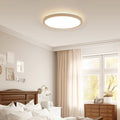 11.8 Inch Flush Mount Ceiling Light, 20W Led Nightlight Ceiling Light Fixture For Kitchen Bedroom Living Room White Abs