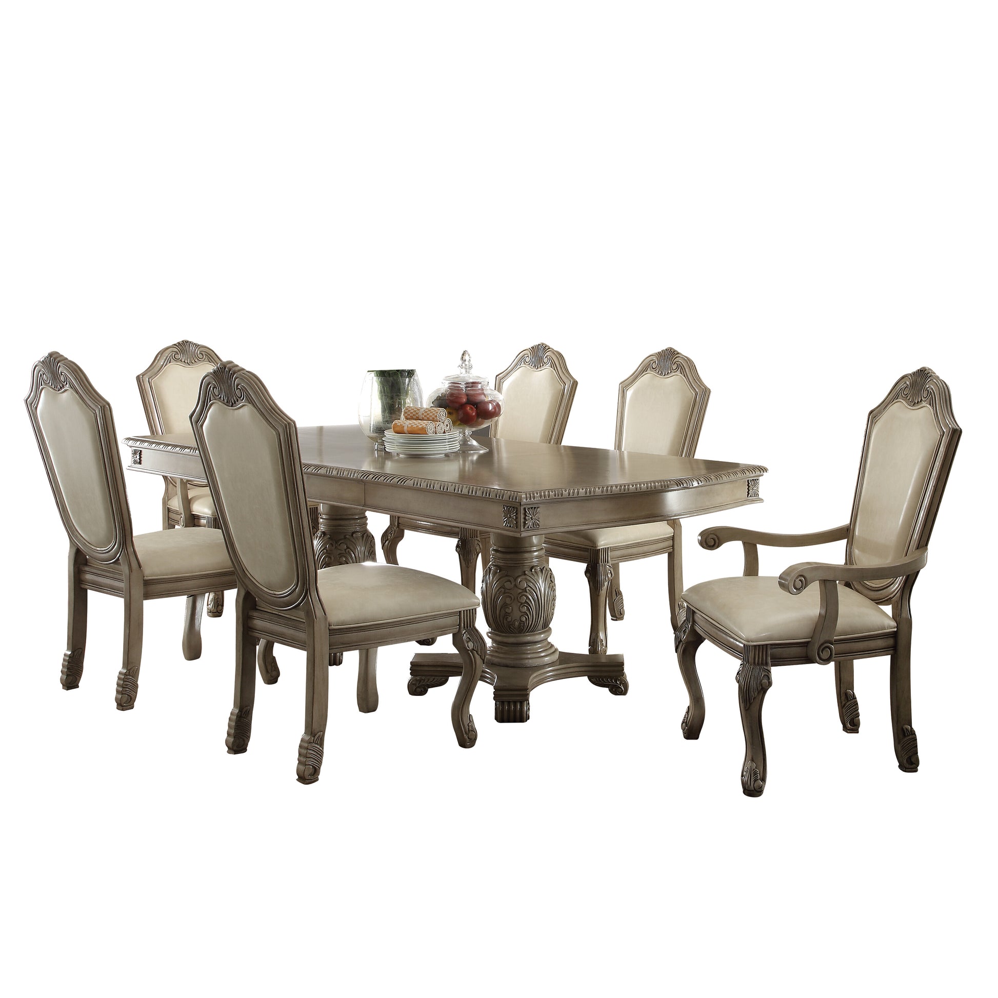 Chateau De Ville Dining Table, Antique White 64065A White Wood