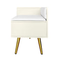 Modern Shoe Storage Bench With Hidden Storage And Upholstered Cushions For Bedside, Living Room And Entryway Antique White Antique White Mdf Metal