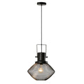 Homcom Industrial Pendant Light Fixtures, Black Metal Frame Hanging Ceiling Light For Living Room, Bedroom, Kitchen, Dining Room With Adjustable Hanging Chain, Black Black Steel