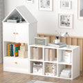Versatile Children'S Bookshelf With House Shaped Design, Multi Functional Storage For Books And Toys, Adjustable Placement, Durable Kids Organizer For Playroom Or Bedroom Easy Assembly & Safe For