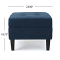 Ottoman Navy Blue Fabric