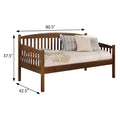 Antique Oak Slatted Back Twin Daybed Twin Oak Wood