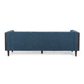 3 Seater Sofa Navy Blue Fabric