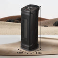 Space Heater, Portable Electric Heater With Adjustable Thermostat And Remote Control, Manual,Black Black Plastic