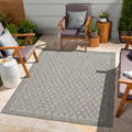 Sunshine Gc Har2009 Silver 5 Ft. 3 In. X 7 Ft. 3 In. Indoor Outdoor Area Rug Silver Polyester Polypropylene