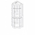 Curio Cabinet Lighted Glass Display Curio Cabinet W Tempered Glass Doors And Shelves, Crown Corner Cabinet With Bulb, Corner Storage Decoration For Living Room And Bedroom Cherry Cherry Mdf