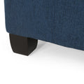 Isabella Ottoman Navy Blue Fabric