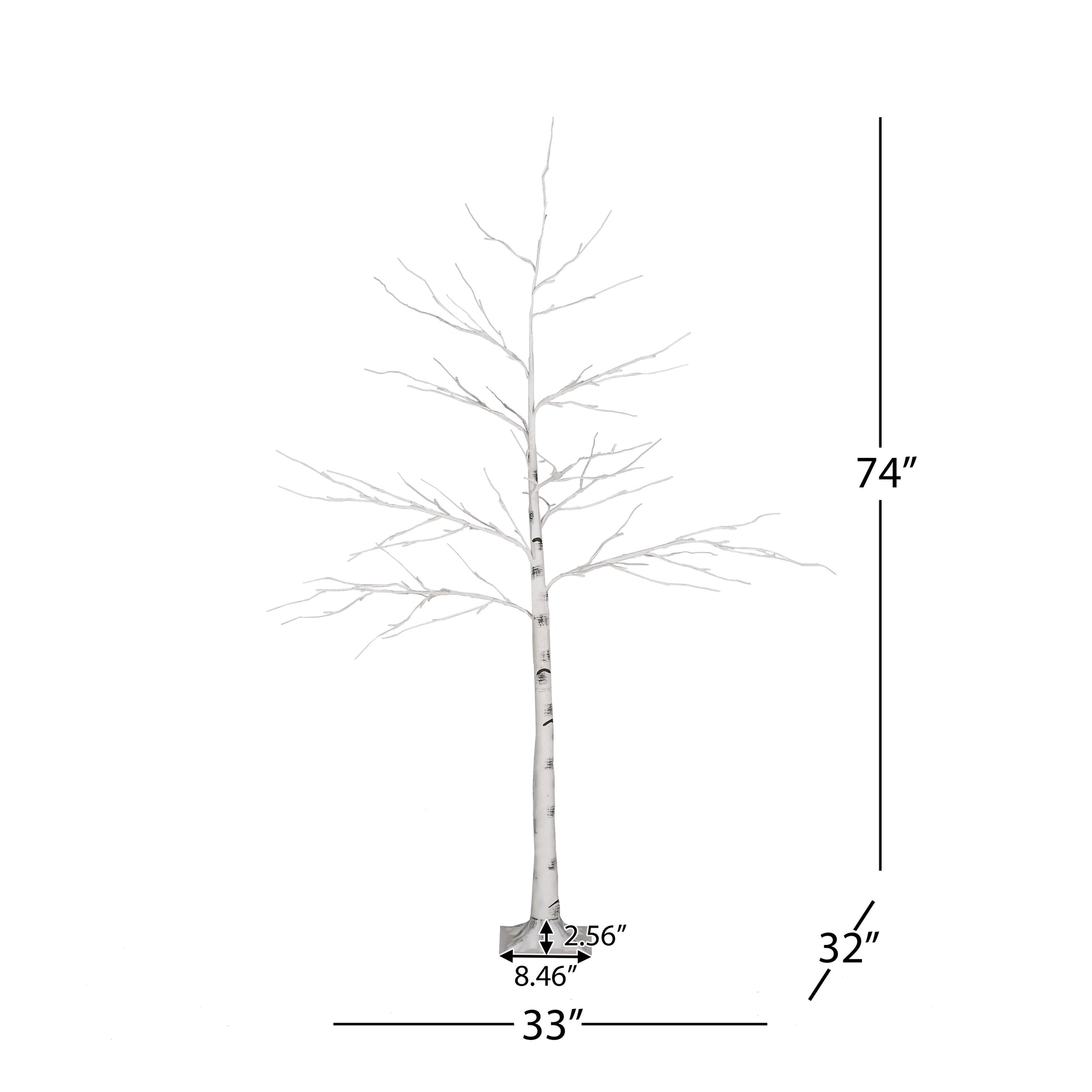 6Ft Birch Tree White Light 96Ledartificial Barkul Ip44 30V 6Wextended Line: 5M White Pvc