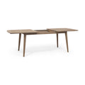 Outdoor Acacia Wood Expandable Dining Table, Gray Grey Acacia Wood