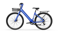 Minimalist Fitness Step Through E Bike W Up To 62 Miles Max Operating Range And 20 Mph Max Speed Bolt Blue Blue Aluminum