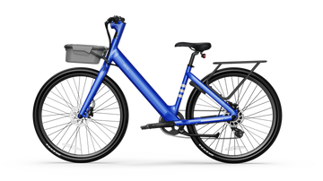 Minimalist Fitness Step Through E Bike W Up To 62 Miles Max Operating Range And 20 Mph Max Speed Bolt Blue Blue Aluminum