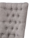 Grey And Antique White Side Chair With Tufted Back Set Of 2 Solid Grey White Dining Room Side Chair Tufted Back Set Of 2 Wood Fabric