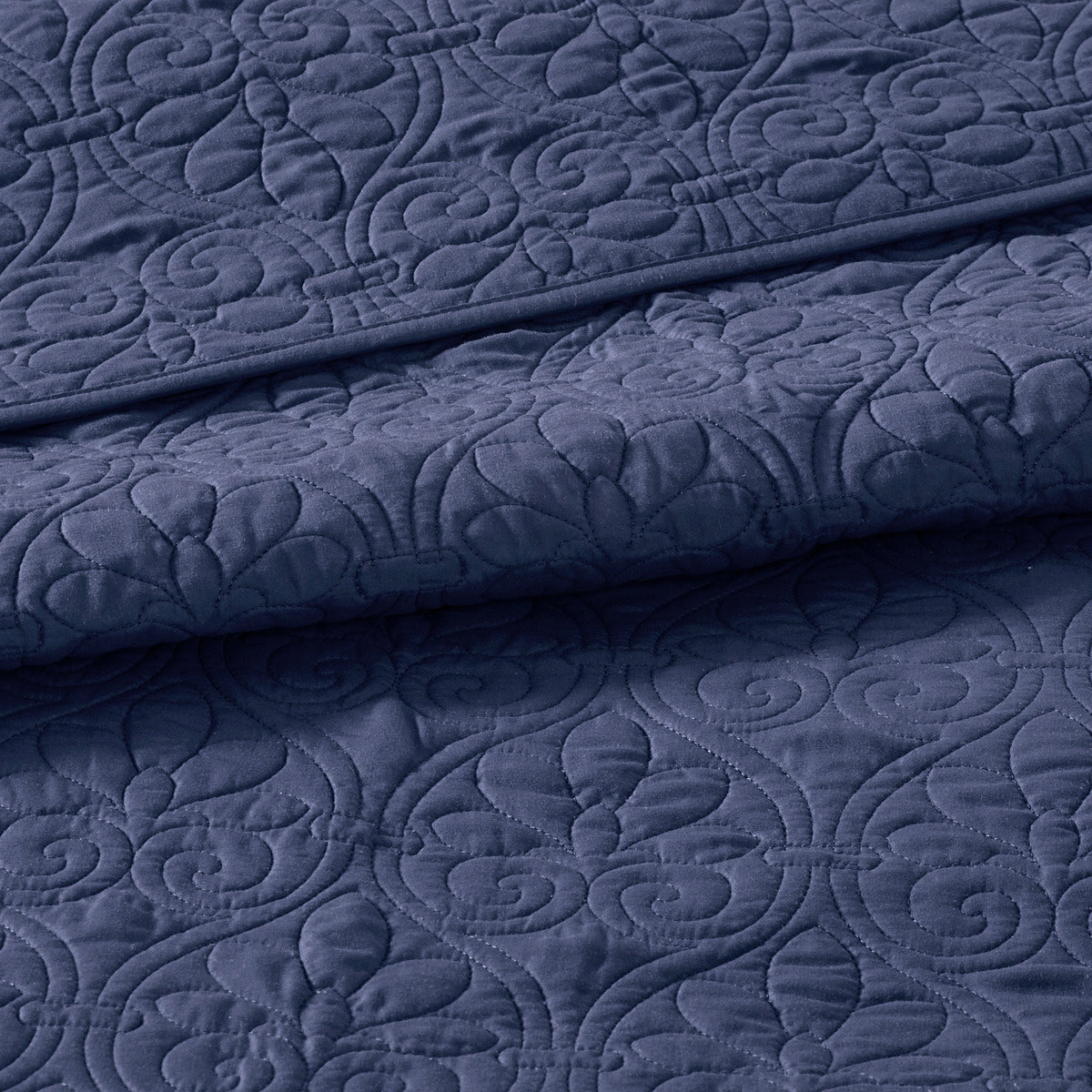 Reversible Bedspread Set Navy Full Navy Cotton