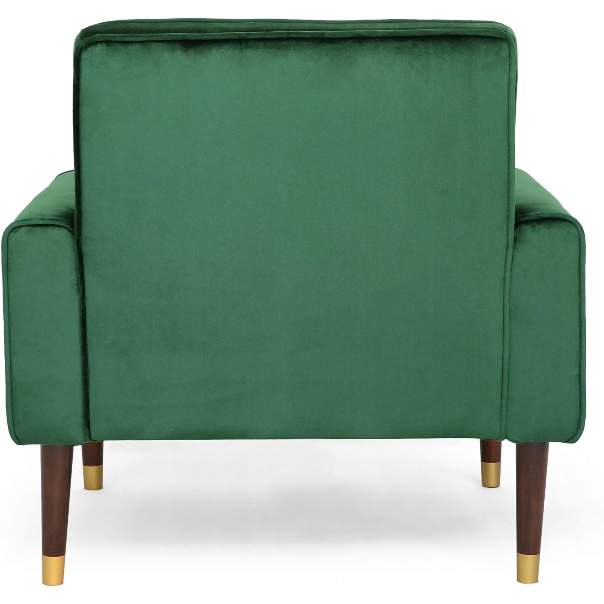 Mirod Comfy Arm Chair With Tufted Backmodern For Living Room, Bedroom And Study Emerald Velvet