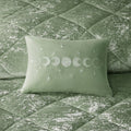 4 Pcs Velvet Comforter Set With Throw Pillow Twin Twin Xl Twin Green Polyester