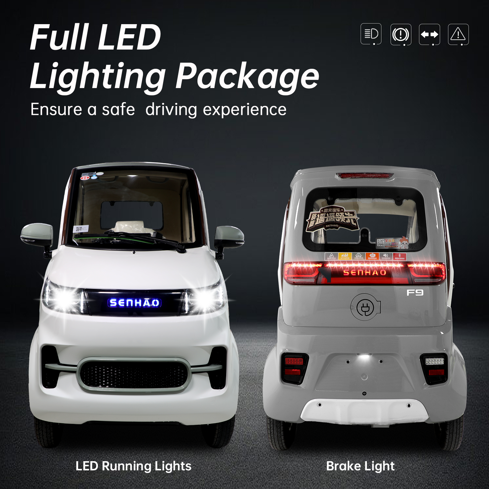 All Weather Protection: Fully Enclosed Design For Safer Travels White Silver Abs Pc